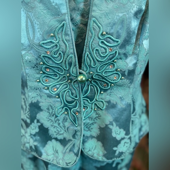 Nah nah Collection blue 2 piece dress blazer set size 10 - Picture 14 of 16